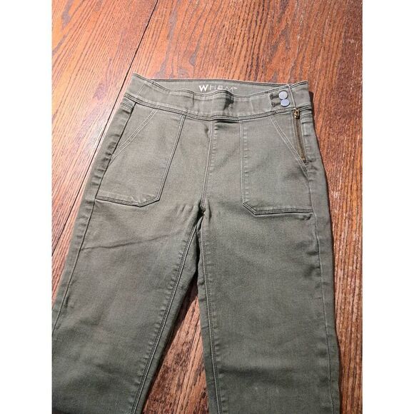 WHBM White House Black Market Women’s Size 0 Skinny Ankle Pants Gray Green Denim - Picture 2 of 3